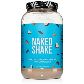 NAKED Shake - Chocolate Coconut Almond Protein Powder - Flavored Plant Based Protein from US & Canadian Farms with MCT Oil, Gluten-Free, Soy-Free, No GMOs or Artificial Sweeteners - 30 Servings