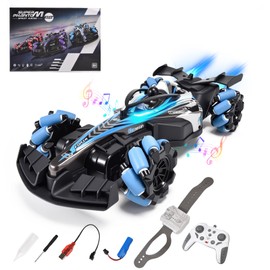 SUPAICAR Remote Control F1 Car RC Cars Toys,Cool Rechargeable Stunt RC Car with 4WD Wheel with Bright Light,Fun Outdoor Toys Gifts for Kids Birthday or Chritmas 6-8 8-12 Years Old Blue