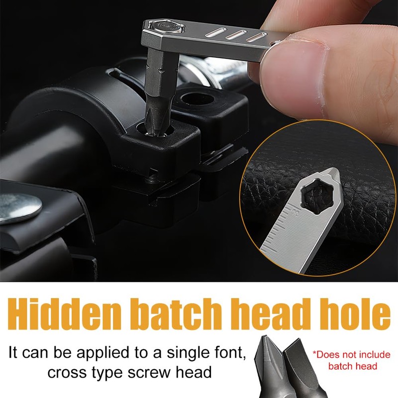 Titanium EDC Pry Bar, Portable Mini Pry Tool with Bottle