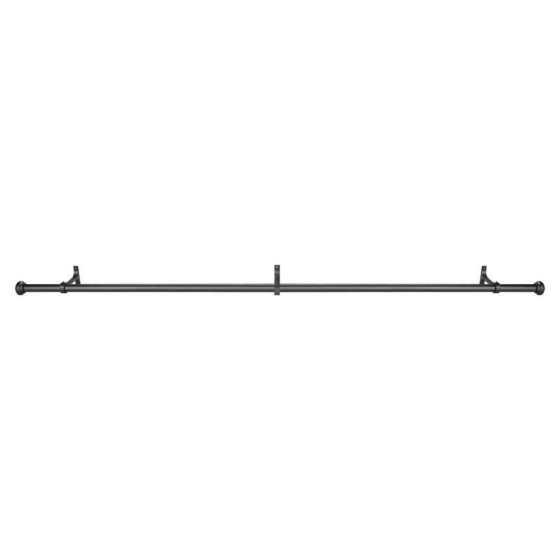 Heavy Adjustable Curtain Rod, 1 inch, 28-48 inch, Round Cap,