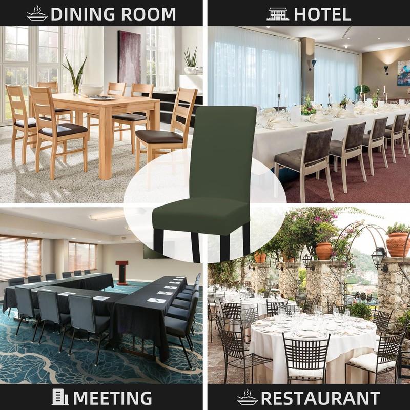Easy-Going Dining Chair Covers Stretch Dining Room Chair Covers Set