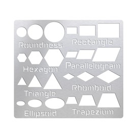 UNICRAFTALE Metal Stencils for Craft Wood Burning Geometric Stencil Stainless Steel Reusable Square Cutouts Template Circle Wood Carving Template for Painting Carving on Woods Furniture Crafts