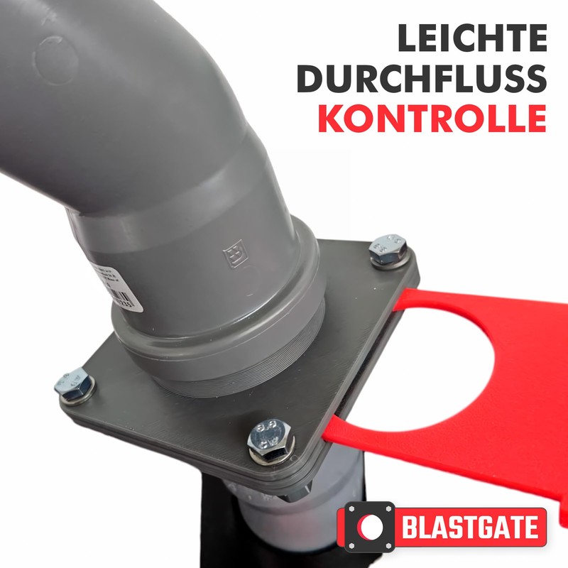 BlastGate 50 mm Gate Valve DN50 for Workshop Extraction Airflow
