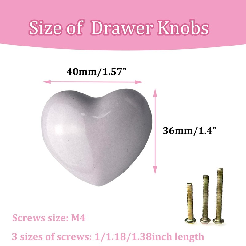 Mimhooy 4 Pack Purple Ceramic Drawer Knobs Decorative Cabinet Knobs,