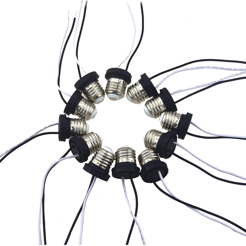 Rextin E26 Socket Adapter Medium Edison Base Male Screw in