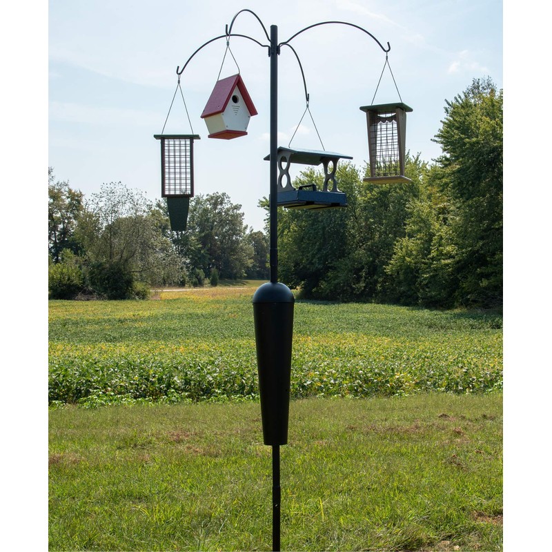 Squirrel Stopper Sequoia Squirrel Proof Pole System with 4 Hanging
