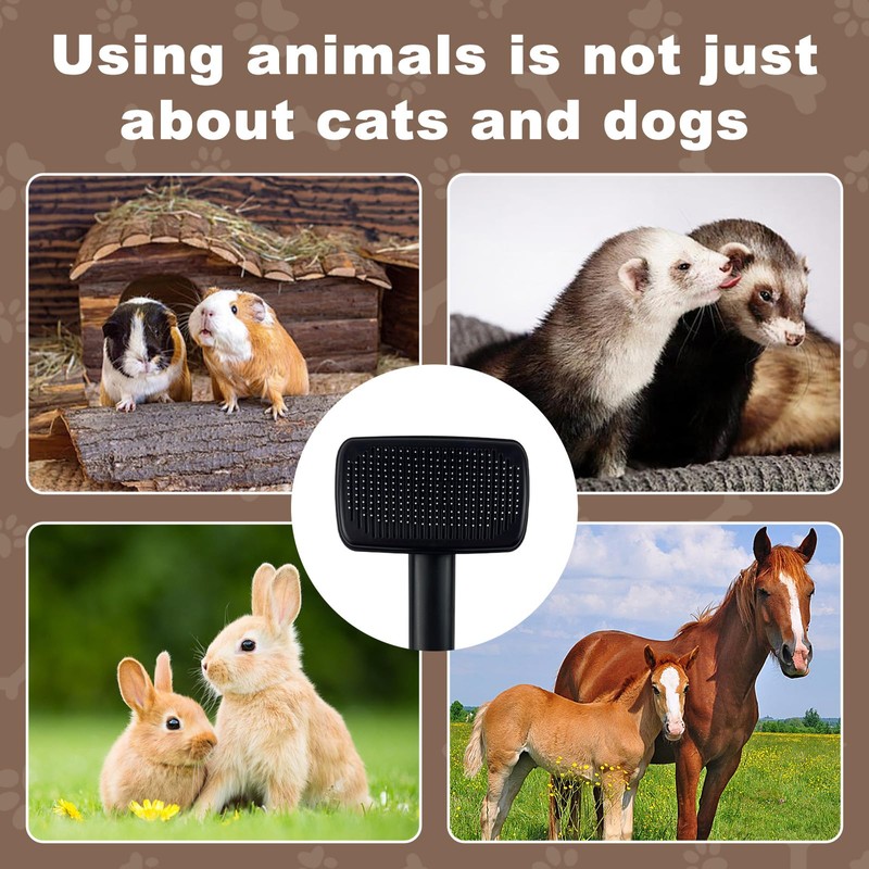 Self Cleaning Deshedding Cat Brush for Dogs & Cats,Adjustable Cat