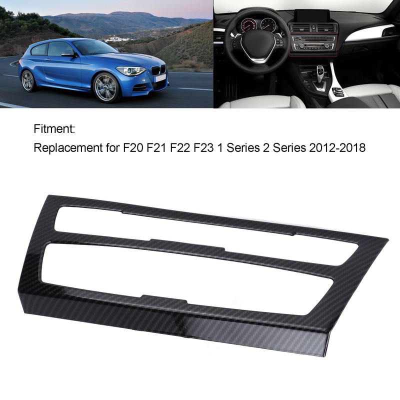 Air Conditioning Button Frame Carbon Fiber Texture Panel Trim Replacement