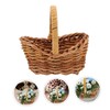Gatuida Mini Woven Basket with Handle Small Picnic Basket for