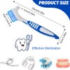 ZKGYUS Pack of 5 Denture Toothbrushes, Portable Denture Cleaning Brushes