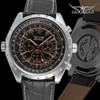 Men's Automatic Mechanical Watch with Leather Strap Fashion Wristwatch Calendar