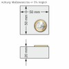 Square Acrylic Block 50 x 50 x 20 mm Transparent,