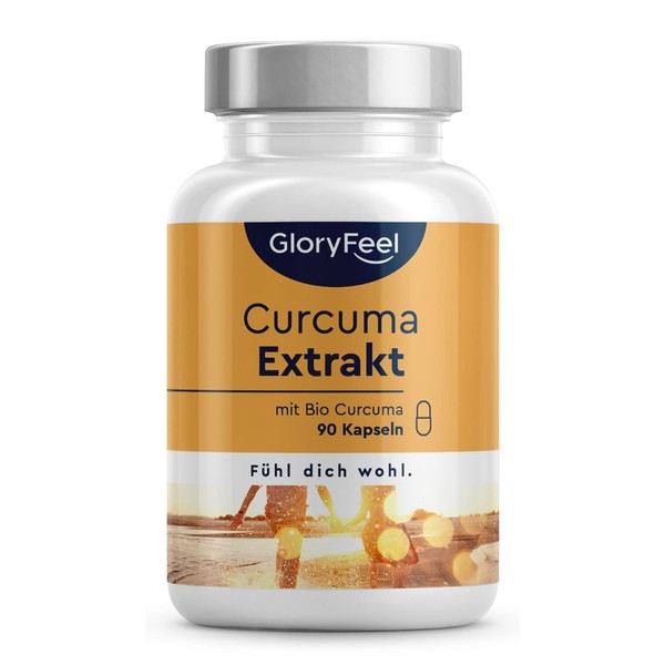 Turmeric Extract Capsules - Curcumin Content of One Capsule Equivalent to Approx. 17,000 mg Turmeric - 95% Extract High Dose - 90 Vegan Capsules - Laboratory Tested, Vegan & Made in Germany