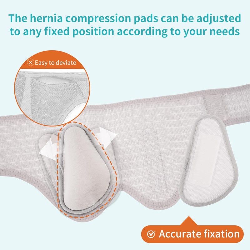ENLUNTRA Hernia Belts for Men, Adjustable Inguinal Hernia Support Belt