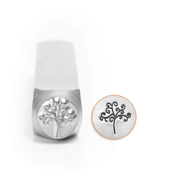 ImpressArt Metal Punch Stamp, Tree of Life Design 6mm (1/4