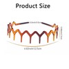 Qiansail 2Pcs Zig Zag Headbands, Tooth Hair Hoop Headband Plastic