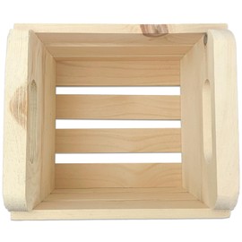 Wilson Small Wooden Pine Crate for Storage and Decoration at Home, Office, Kitchen, Bedroom, and Retail (8"x 7"x5.5") (Set of 2)