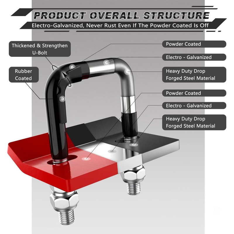 TZAONEN Hitch Tightener Anti Rattle Stabilizer - Heavy Duty Hitch