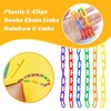 JIALEEY 100PCS Plastic Chain Links, Children's Learning Toy, Mix Color