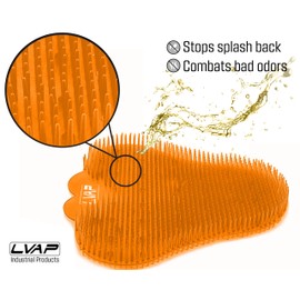 LVAP Urinal Screen Deodorizer (12-Pack) - Anti-Splash Urinal Cakes, Toilet Deodorizer, Urinal Screens for Commercial Restrooms, 5,000 Flushes, Orange Scent