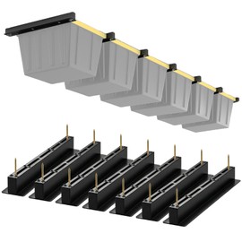 automoris 6-Bin Overhead Garage Rack, Ceiling Tote Rails, 600Lb Cap, 7-pack