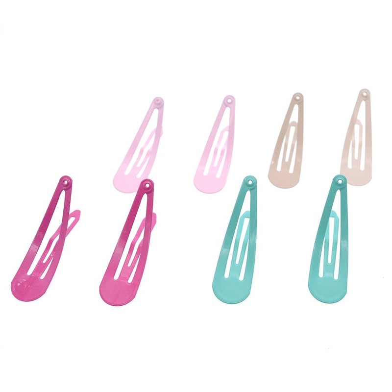 PIDOUDOU 100 Pieces Solid Color 2 Inch Barrettes Women Metal