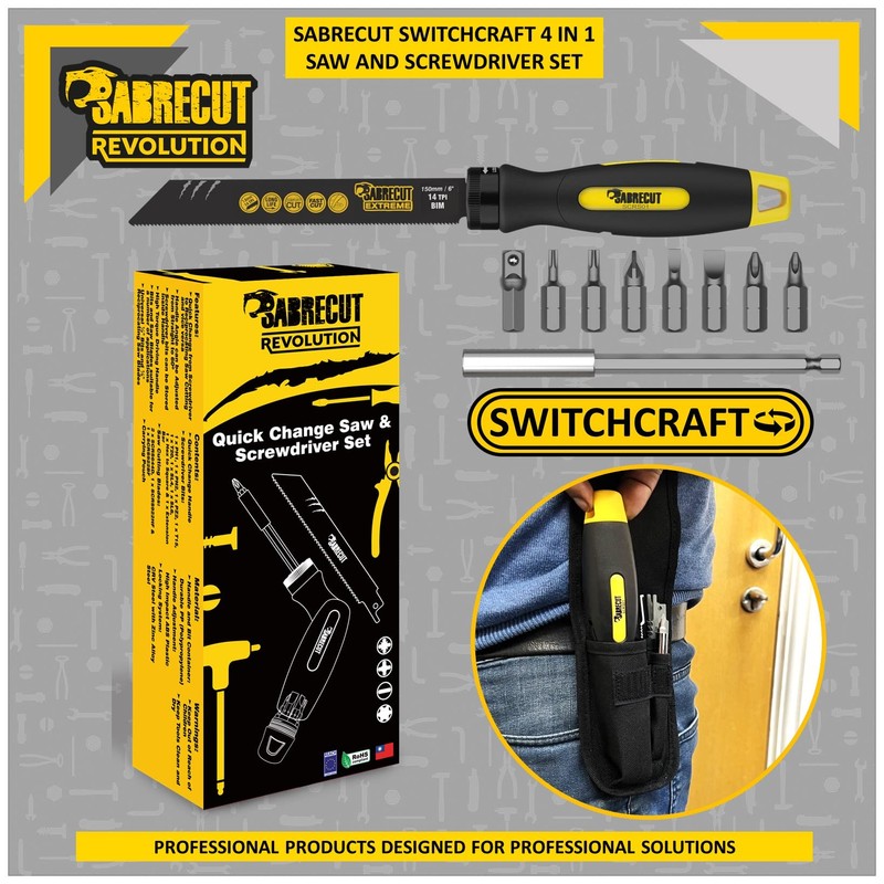 15 x SabreCut SCRS01 4 in 1 Saw & Screwdriver