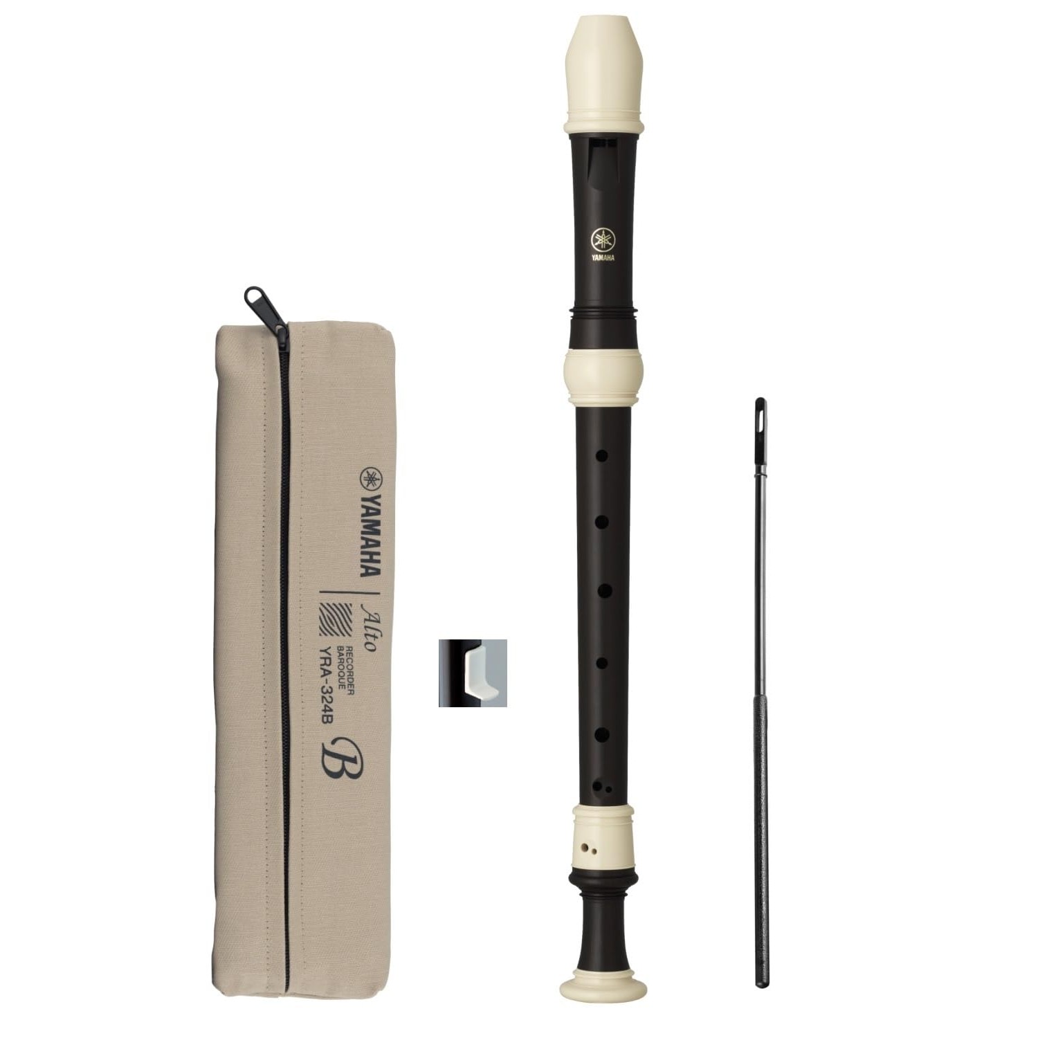 Yamaha YRA-324B Alto Recorder, Baroque Type, Ebony Style, Finger Hook ...