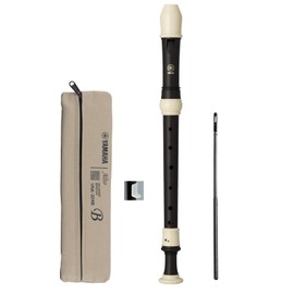 Yamaha YRA-324B Alto Recorder, Baroque Type, Ebony Style, Finger Hook, Cleaning Stick, Recorder Cream, Cloth Case, Fingering, ABS Resin