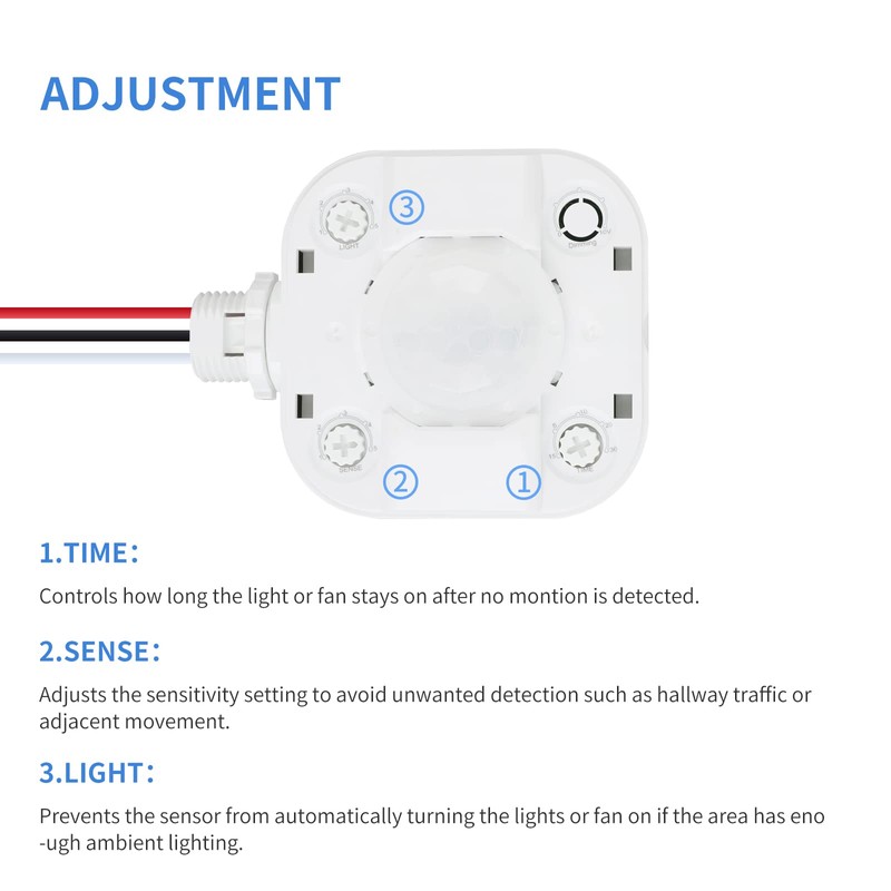 ECOELER Ceiling Occupancy Motion Sensor Switch, High Bay Fixture Mount