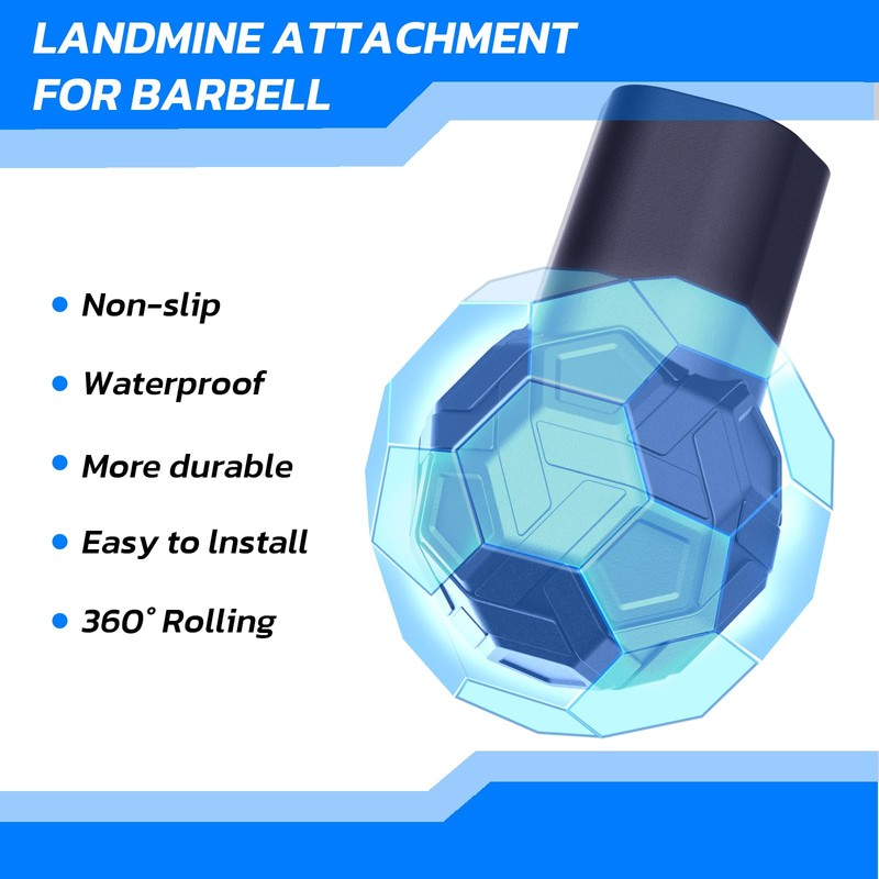Landmine Attachment for Barbell 2 inch Olympic Bars Natural Rubber