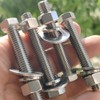 (4 Sets) 3/8-16x4 Stainless Steel Hex Head Screws Bolts, Nuts,