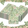 Retro light green pattern long paper napkins 120pcs