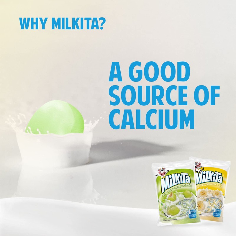 Milkita Creamy Shake Candy Bag, Gluten Free Chewy Candies with