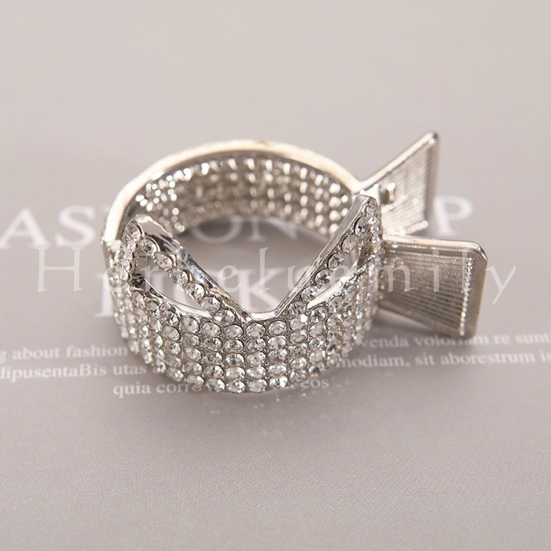 Herbeluemily Hair Claw Clip Rhinestone Bijou Ponytail Clip Ponytail Holder