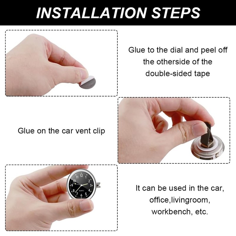 Dashboard Clock, Motorcycle Watches, Mini Vehicle Dashboard Clock, Mini Car