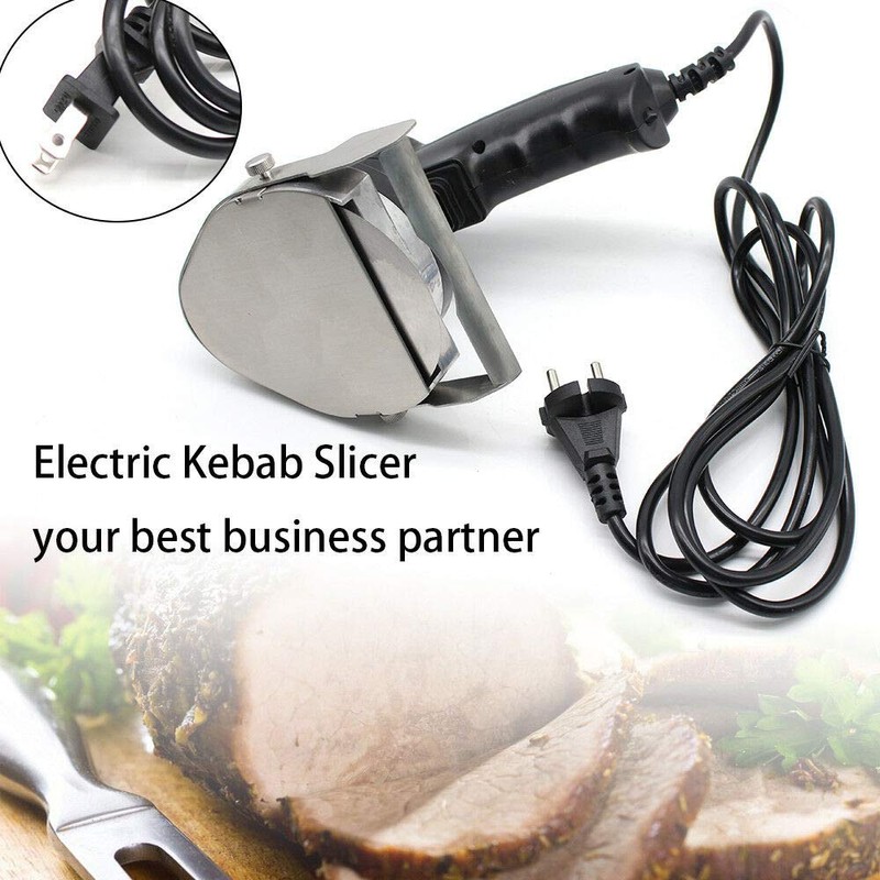 Gdrasuya10 Electric Kebab Slicer, Adjustable Thickness Hand Held Meat Carver