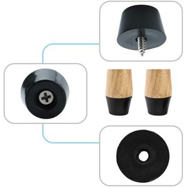 4pcs Rubber Feet Bumper Furniture Table Amplifier Speaker Cabinet Floor Protector Desk Printer Leg Pads with Screws, D24x20xH15mm. 4pcs rubber feet bumper furniture
