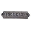 Cast Iron Poop Deck Sign 6 - Beach Sign -