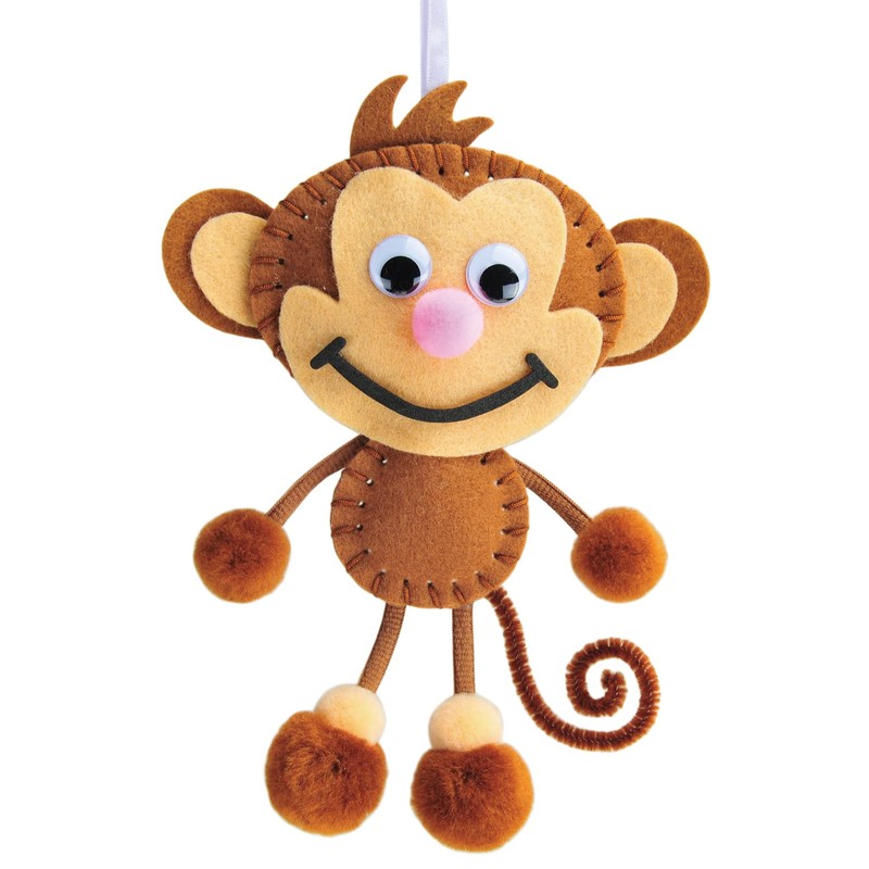 Creativity Street Felt Sewing Animal Kit, Monkey, 6.5" x 10.5"
