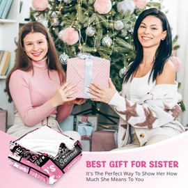 Sister Gifts Sisters Gifts from Sister Birthday Gifts for Sister Soul Sister Gifts for Women Best Friend Ever Gifts for Women Big Sister Gifts for Girl Christmas Birthday Gifts Sister Blanket 50"x60"