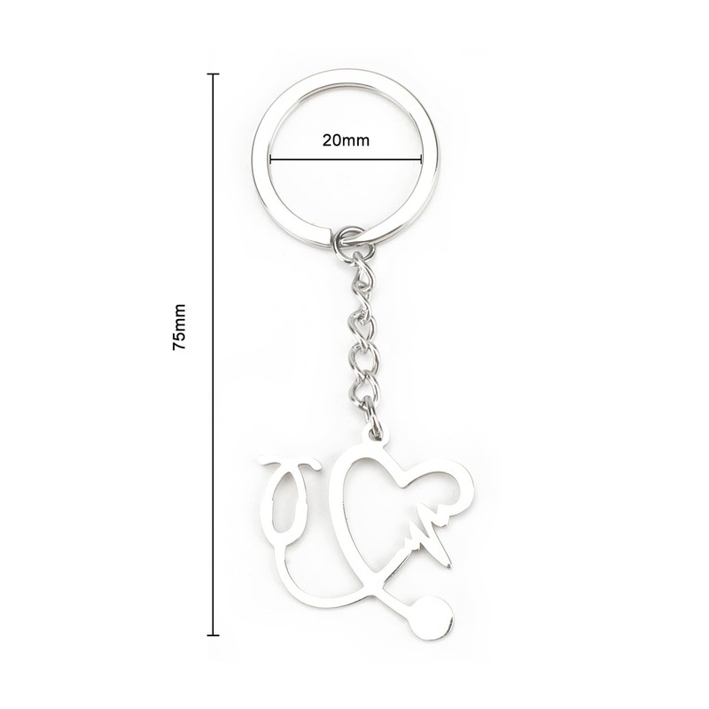 Keyring, Unique Keyring with Stethoscope Design, Cute Gift for Women,