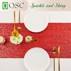 OQSC Red Sequin Table Runners 10 Pieces 12 x 72
