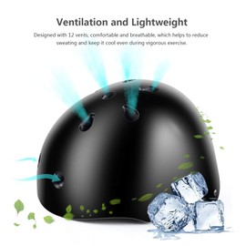 Jim's Store Kids Bike Helmet for 3-10 years old Helmet and Knee Pads Set Adjustable Elbow &Wrist Pads Protective Gear Set for Skateboard Scooter Cycling Roller Skating Boys Girls(Black)