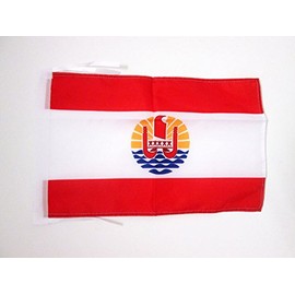 AZ FLAG French Polynesia Flag 18'' x 12'' Cords - French Polynesian Small Flags 30 x 45cm - Banner 18x12 in