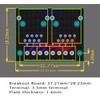 Teansic 2PCS RJ45 Ethernet Dual Female Terminal Breakout Board,3.5mm Pitch