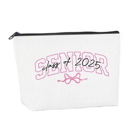 Graduation Gifts for Women 2025 Graduation Congratulations Gifts Pink Senior 2025 Make Up Bags Cosmetic Bags for Women Inspirational Cheer Up Birthday Gifts for Friend Sister (1 Pcs)