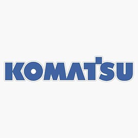 Komatsu Waterproof Vinyl Window Bumper Sticker Decal 5"