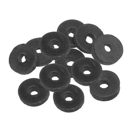 PATIKIL M4 Rubber Flat Washer, 12 Pack 4mm ID 13mm OD 3mm Thick Sealing Spacer Gasket Ring for Faucet Pipe Water Hose Fastener Bolt, Black