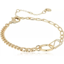 French Connection Paperclip Chain Bracelet (Gold) NWT